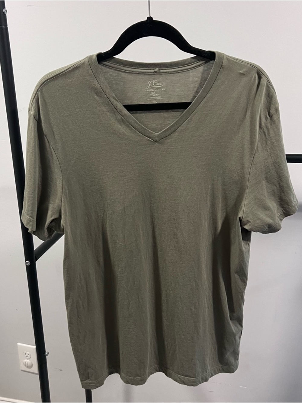 J. Crew Men’s Olive V-Neck Short Sleeve Tee